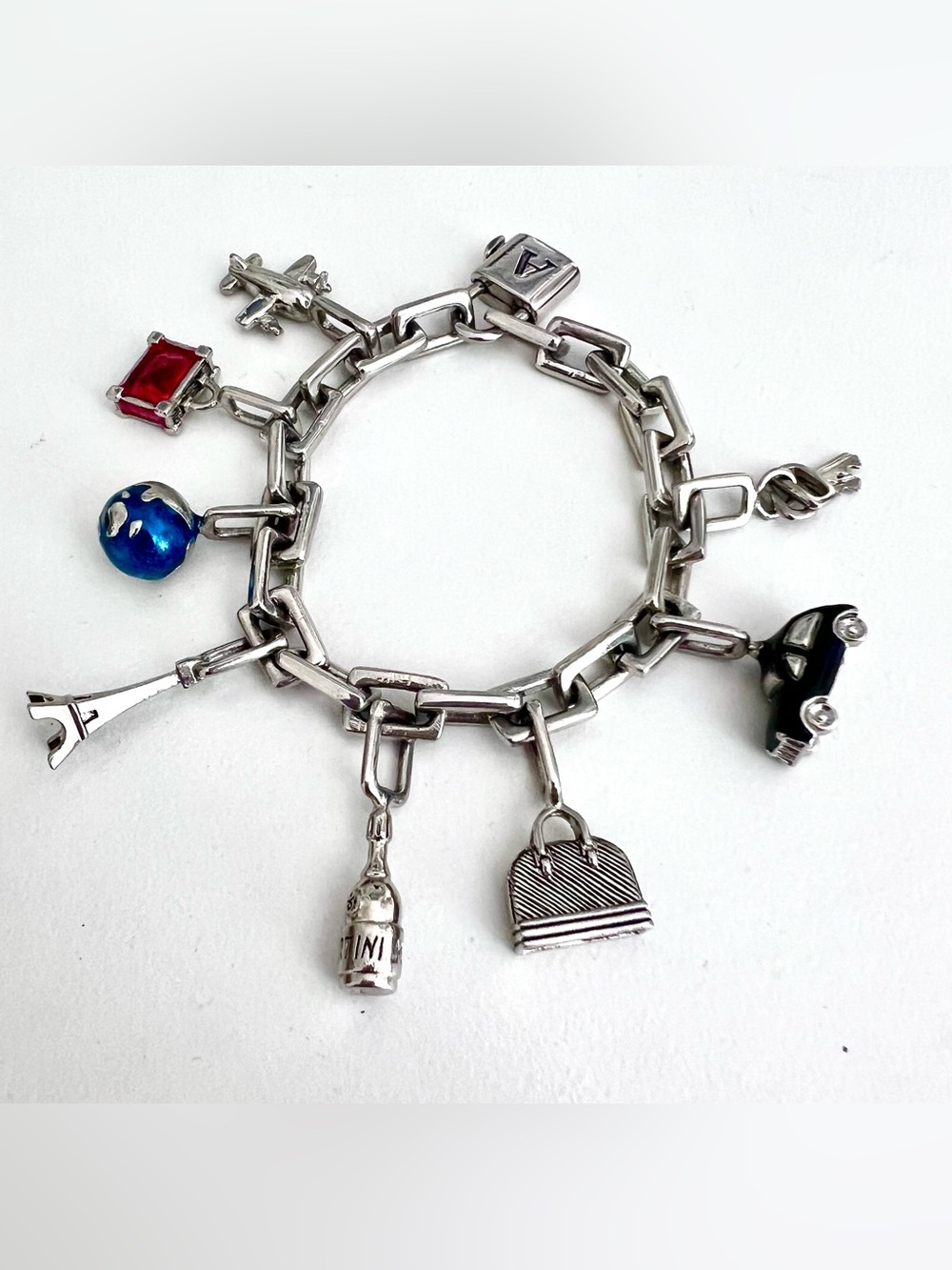 Vintage Designer Travel Charm Bracelet